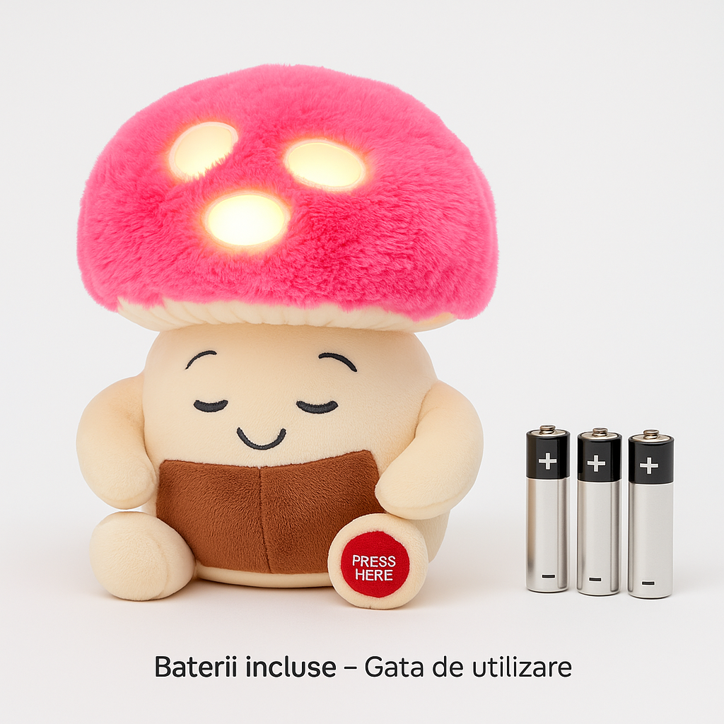 Lampa de Veghe Plusata S-Eye cu Lumina si Sunet – 3 Baterii AAA Incluse, Ideala pentru Camera Copiilor, inaltime cca 25-30 cm