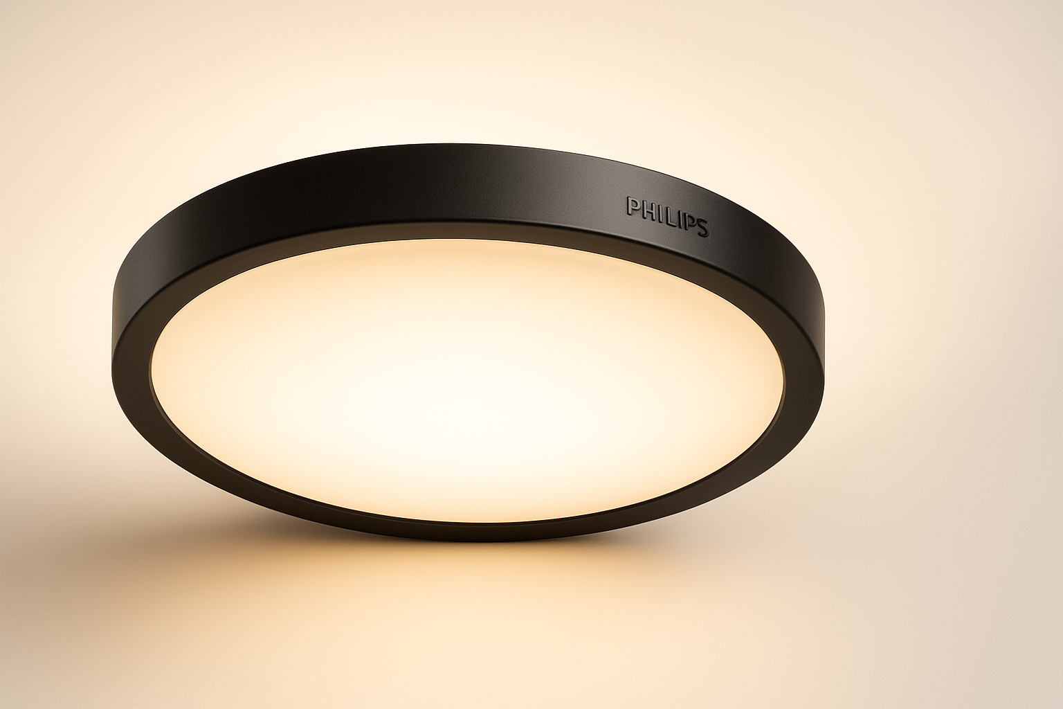 Plafoniera LED Philips CL200 Black, 10W, 1000 lm, 3000K, IP44, Ø24 cm