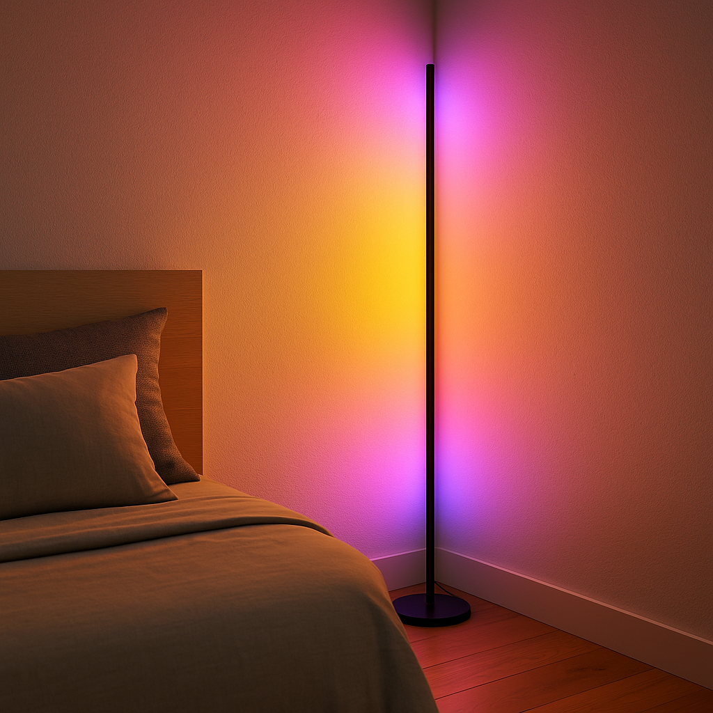 Lampa Philips RGBIC 142 cm, 13 moduri lumina, telecomanda, gradient si efecte dinamice