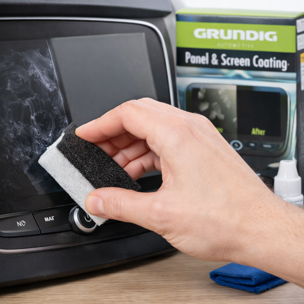 Kit curățare și protecție display auto Grundig cu burete și lavetă