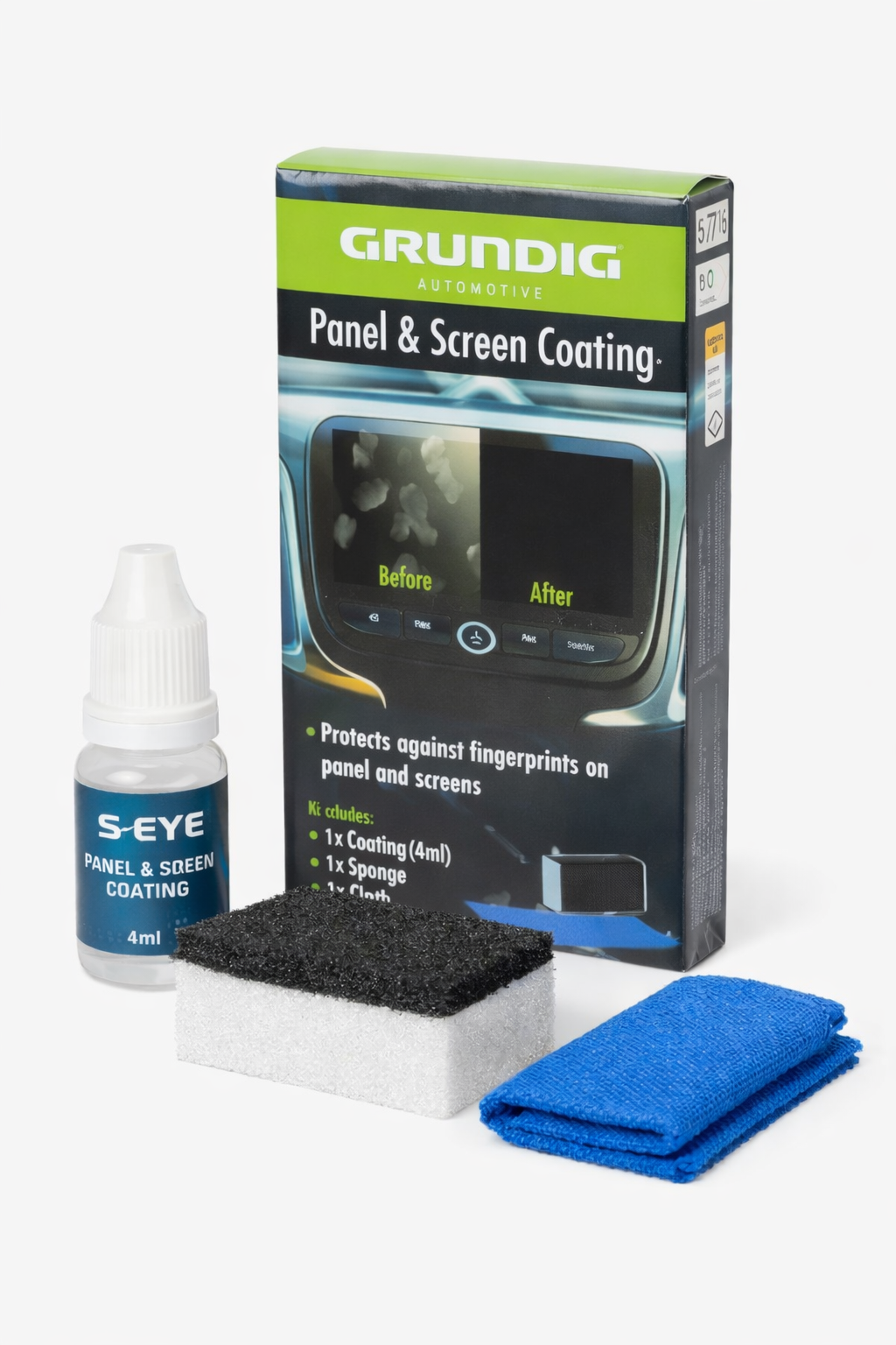 Kit curățare și protecție display auto Grundig cu burete și lavetă