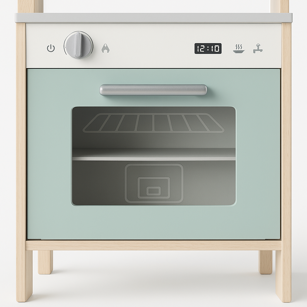 Bucătărie din Lemn S-Eye pentru Copii 60x30x93 cm cu 8 Piese și Accesorii FSC