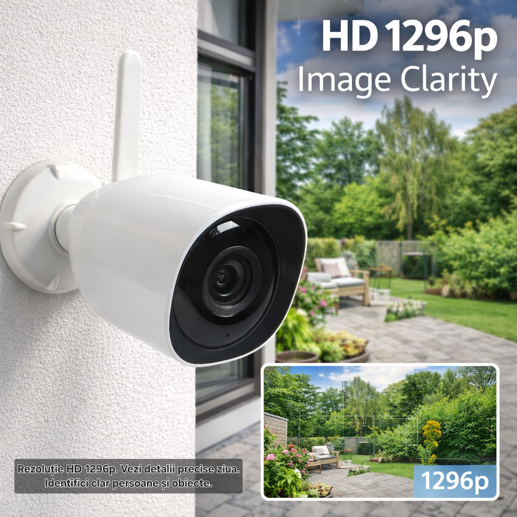 Camera supraveghere s-Eye LSC WiFi exterior 1296p HD detectie miscare sirena