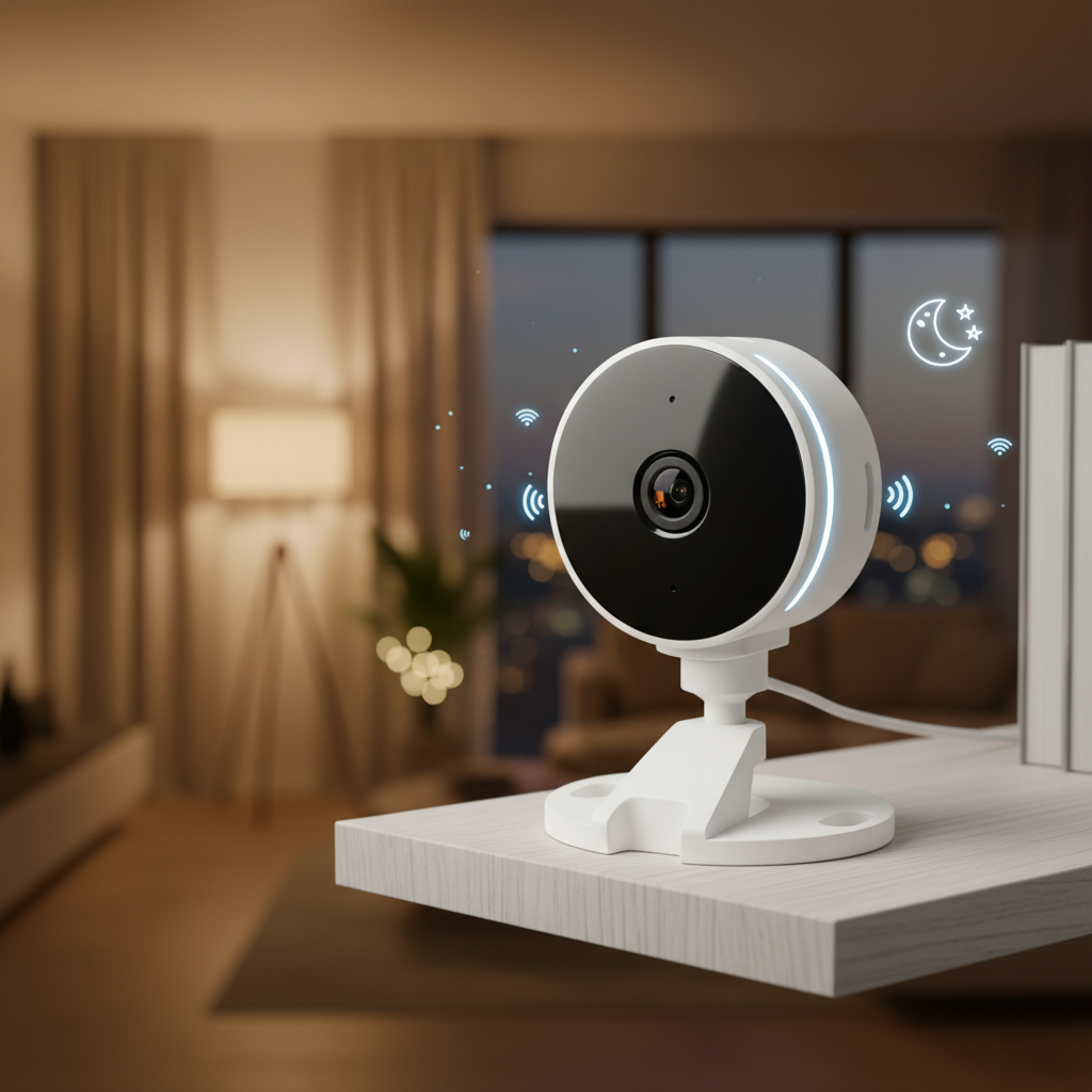 Cameră Supraveghere Interior s-Eye model LSC, Full HD 1080p, WiFi 2.4GHz, Audio Bidirecțional, Night Vision 5m, Unghi 75°, Alb