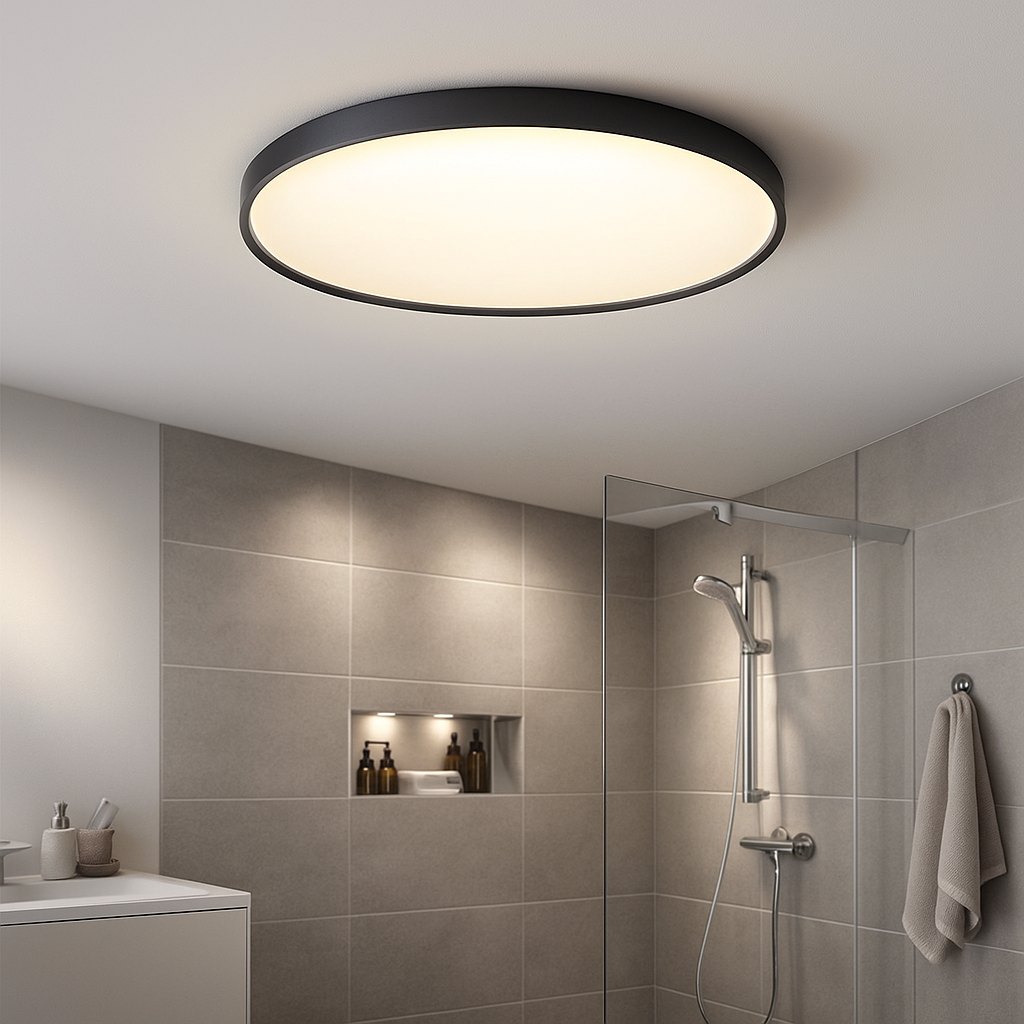 Plafoniera LED Philips CL200 Black, 10W, 1000 lm, 3000K, IP44, Ø24 cm