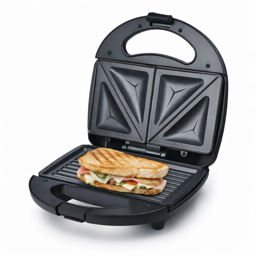 Sandwich Maker BLUEROAD BL 801, 750 W, plăci antiaderente, 2 sandvișuri, indicator luminos
