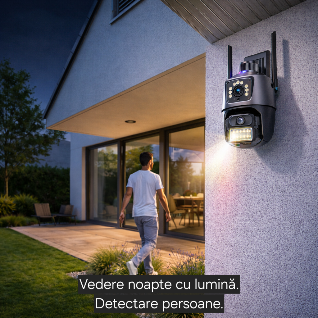 Cameră supraveghere S-Eye WiFi PTZ 6MP, zoom optic 10X, detectare persoane, vedere nocturnă color