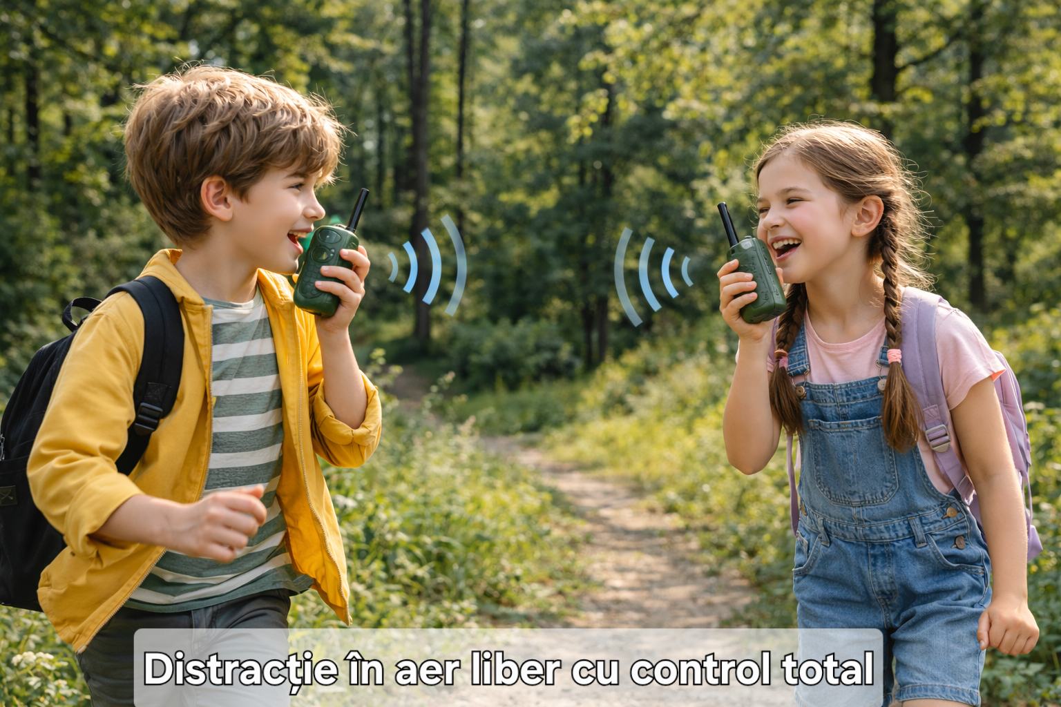 Stație Walkie Talkie copii S Eye set 2 bucăți cu lanternă LED și rază până la 3 km