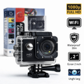 Cameră de acțiune Full HD 1080P WiFi cu carcasă waterproof și accesorii