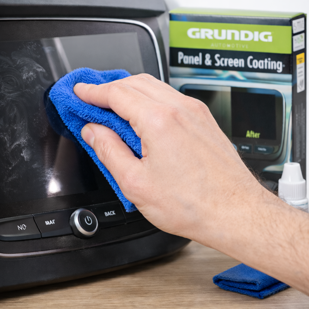 Kit curățare și protecție display auto Grundig cu burete și lavetă
