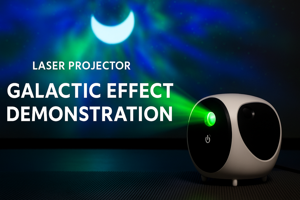 Proiector Laser RGB S-Eye Galaxy Light, Cer Instelat, Telecomanda si Timer Inteligent pentru Relaxare