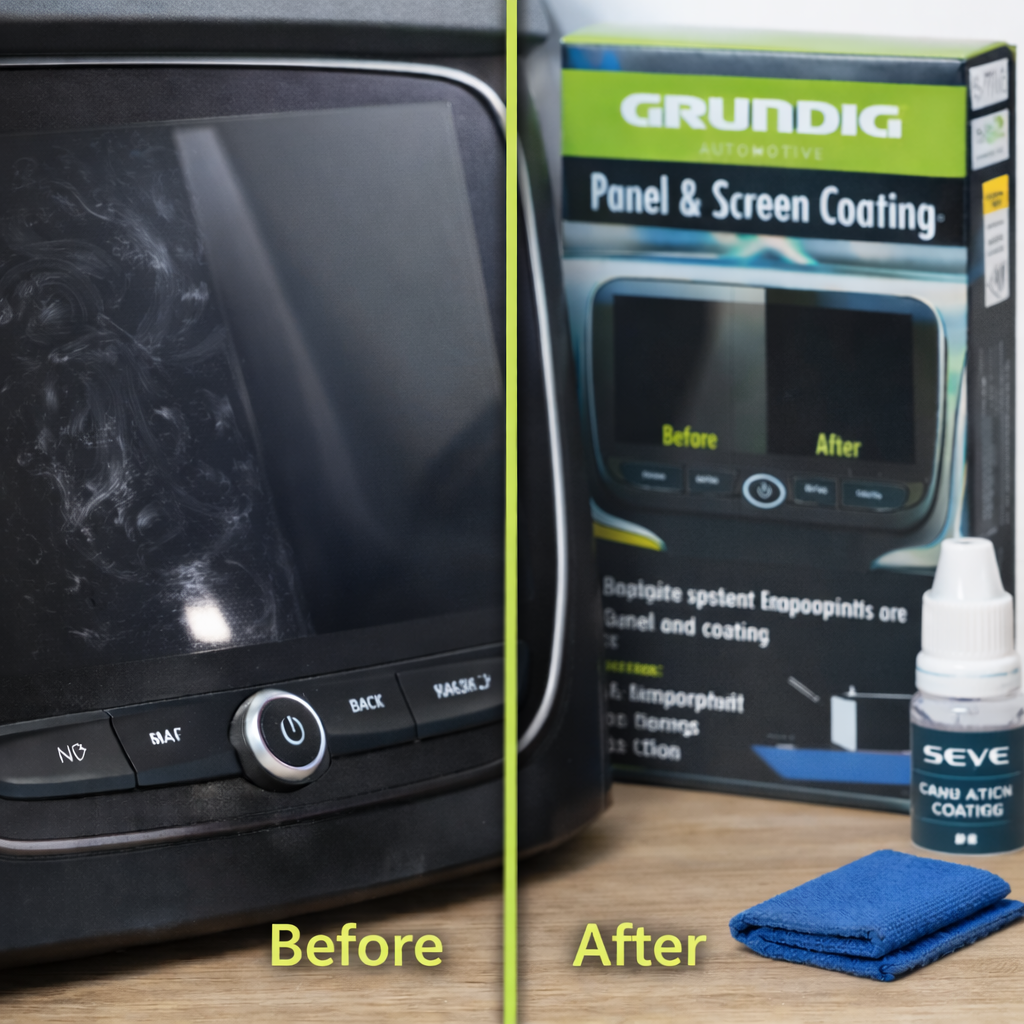 Kit curățare și protecție display auto Grundig cu burete și lavetă