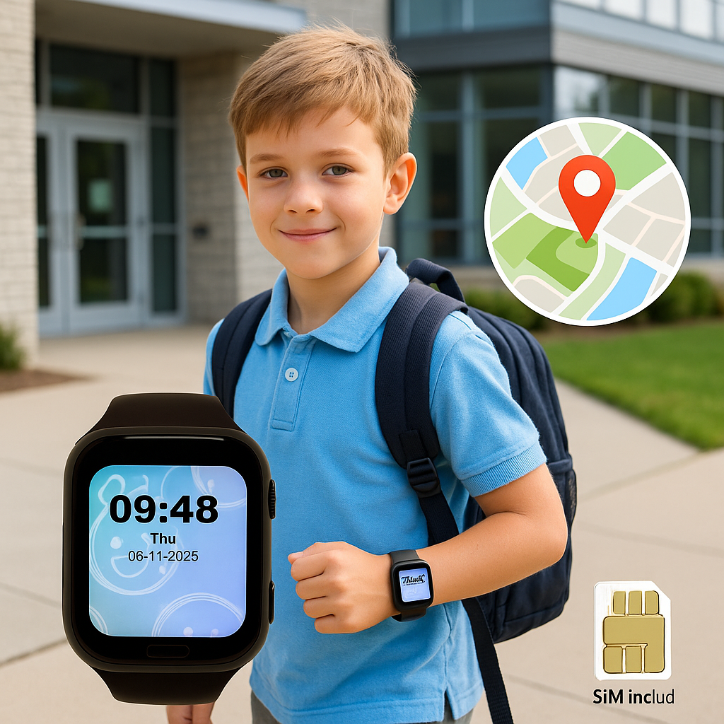 Smartwatch s-Eye pentru Copii cu GPS, Apel SIM și Localizare în Timp Real