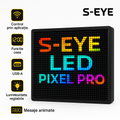 Tablă LED S-Eye 130×130 mm cu mesaje și animații personalizabile