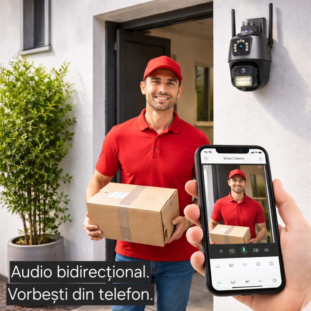 Cameră supraveghere S-Eye WiFi PTZ 6MP, zoom optic 10X, detectare persoane, vedere nocturnă color