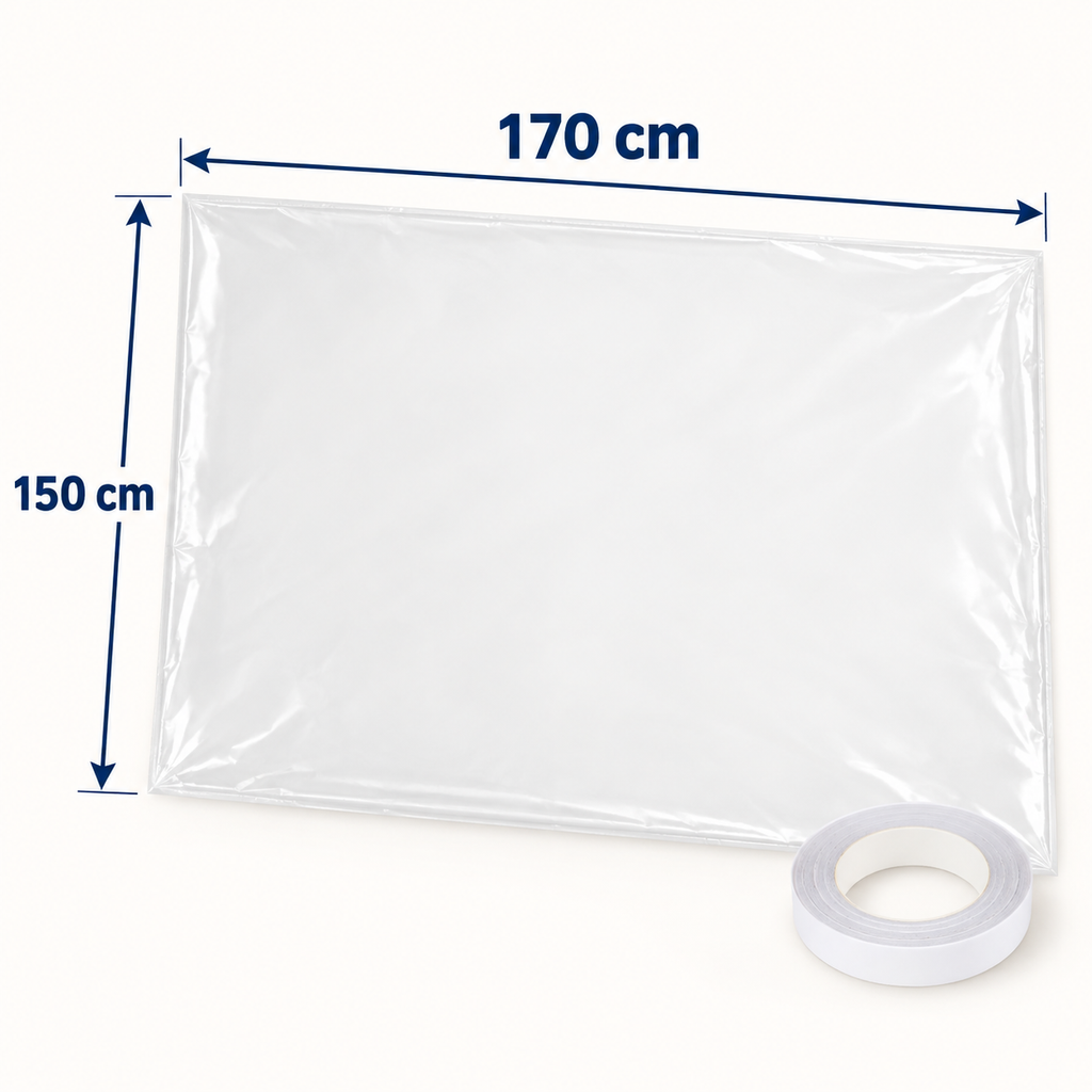 Dimensiuni folie izolatoare ferestre 170 × 150 cm