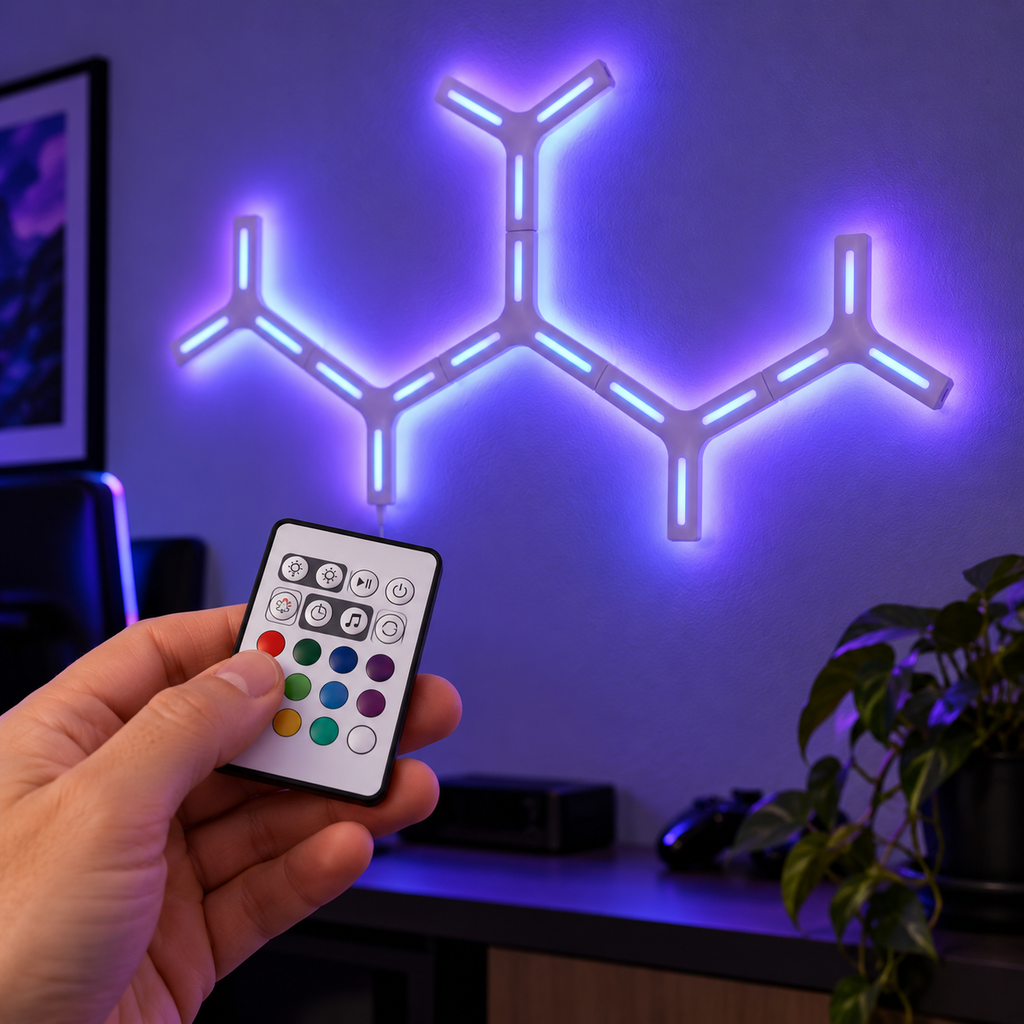 Telecomandă pentru iluminatul de perete 3D