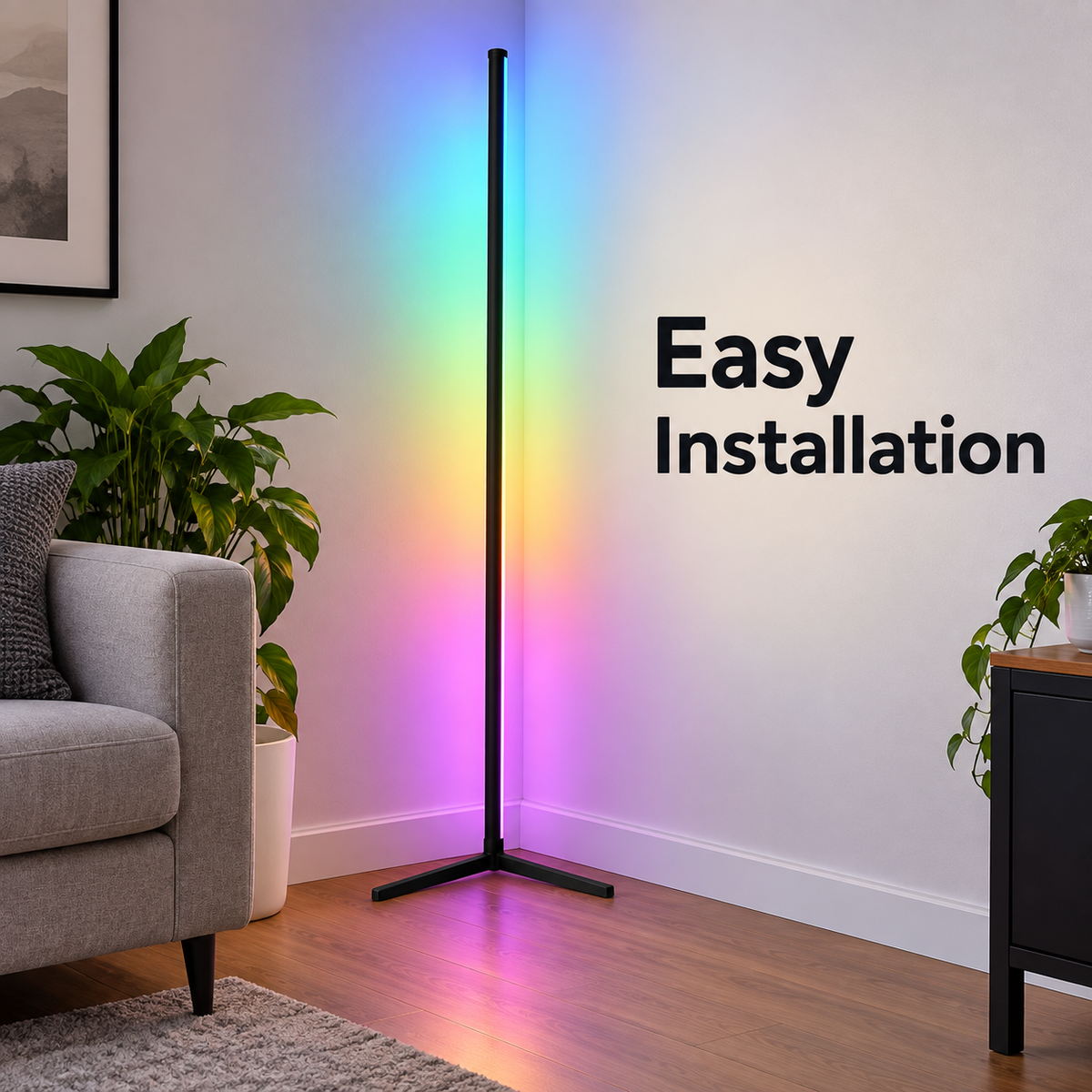Lampă RGB ușor de instalat