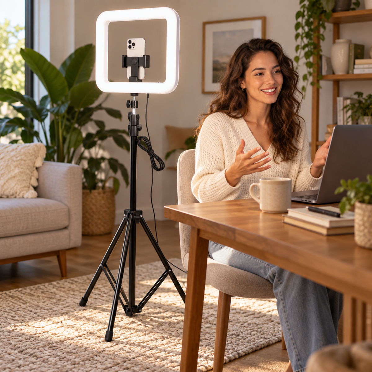 Lampa Grundig in utilizare pentru video