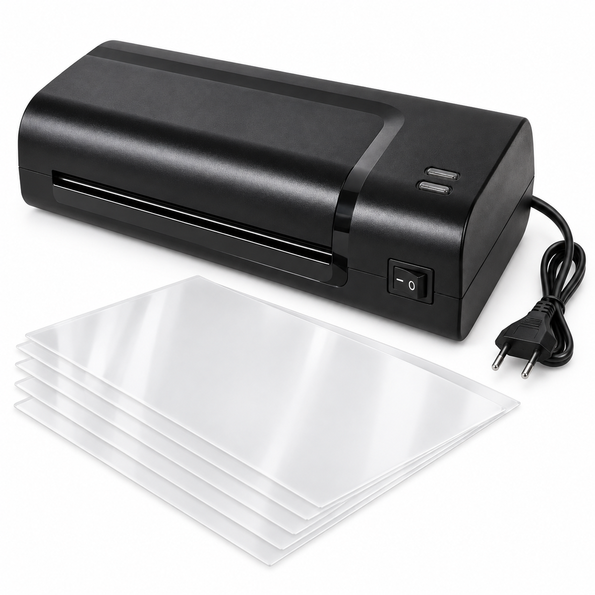Pachet laminator Fichero A4 cu cablu de alimentare și cinci folii transparente incluse