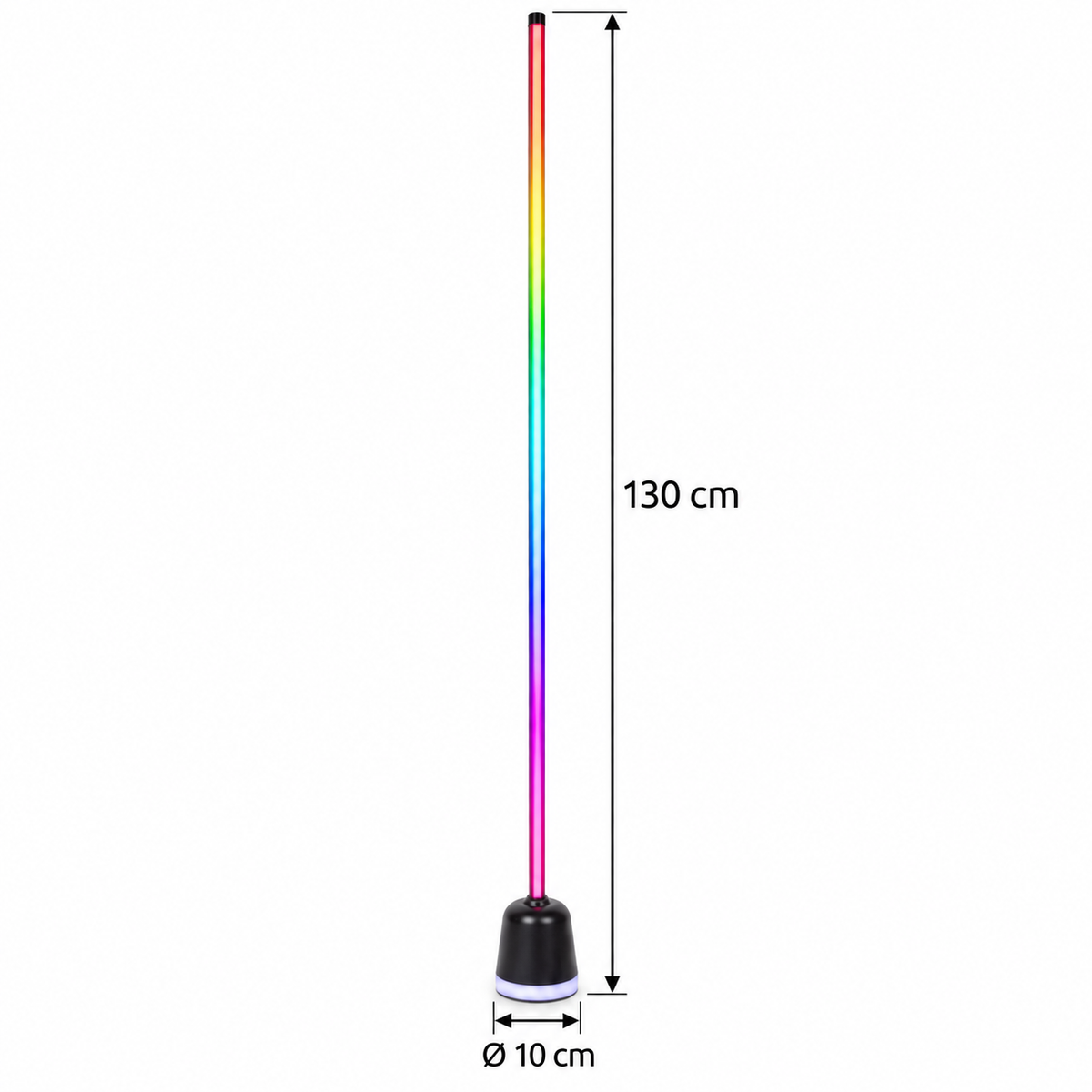 Lampă RGBIC, 130 cm înălțime și bază Ø 10 cm