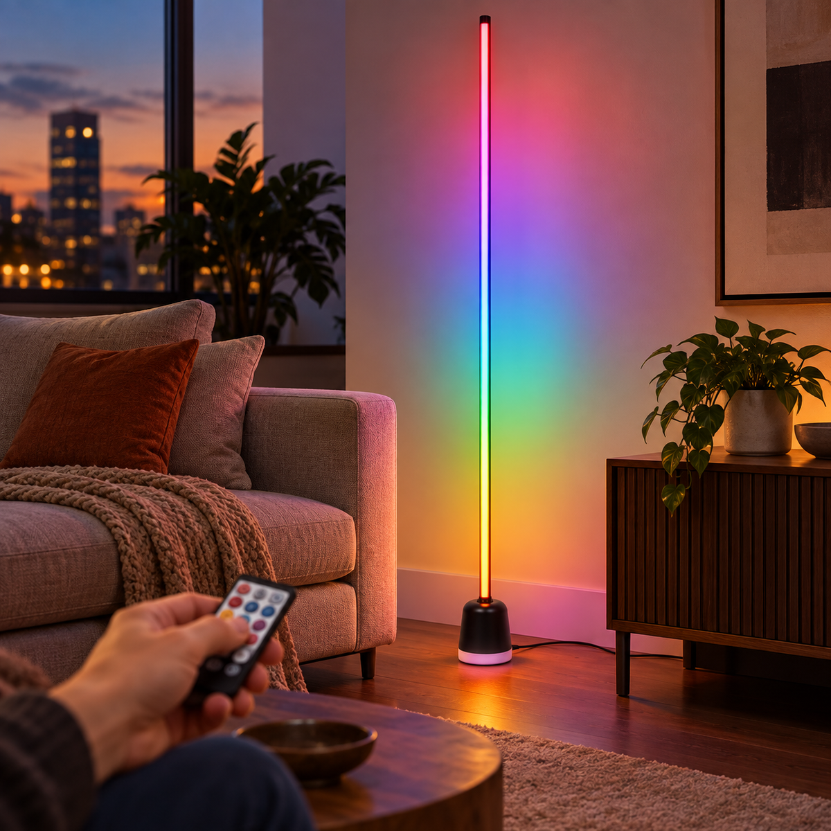 Lampă RGBIC 130 cm - utilizare în cameră