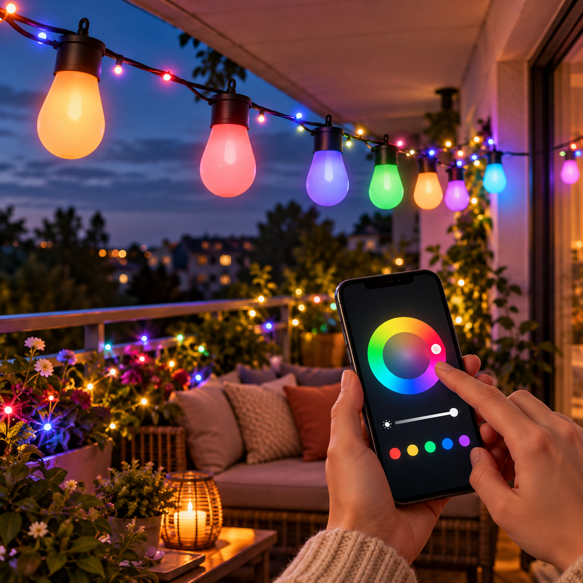 Controlul culorilor instalației LSC Smart Connect din aplicație