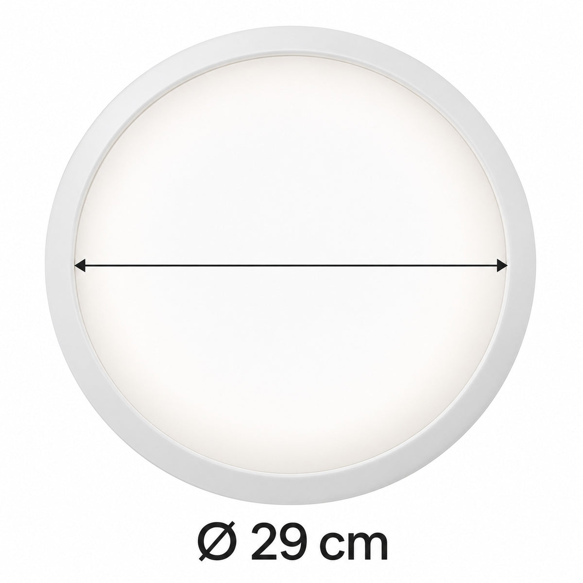 Dimensiunea plafonierei LED LSC: diametru 29 cm