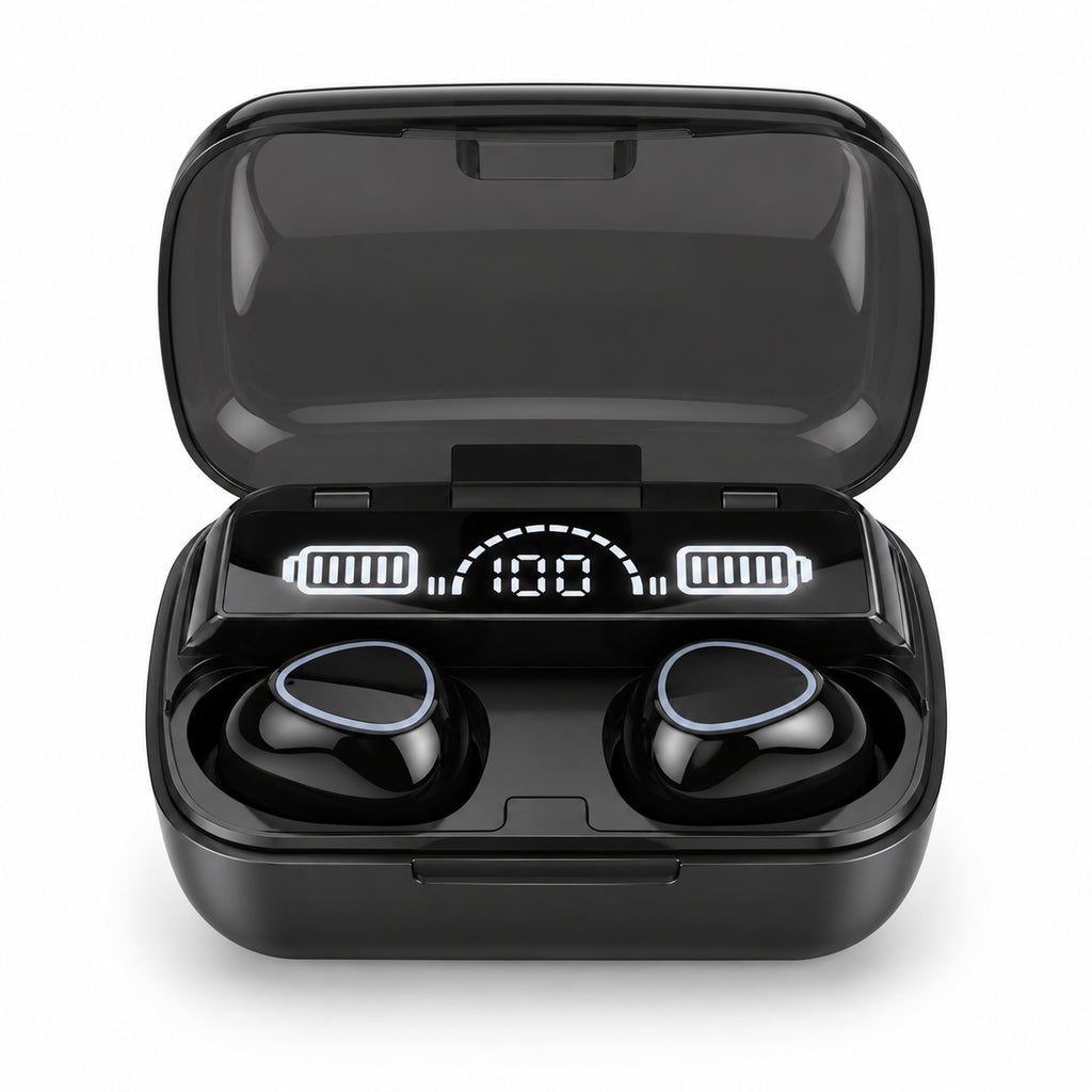 Căști Bluetooth M10 negre, hero
