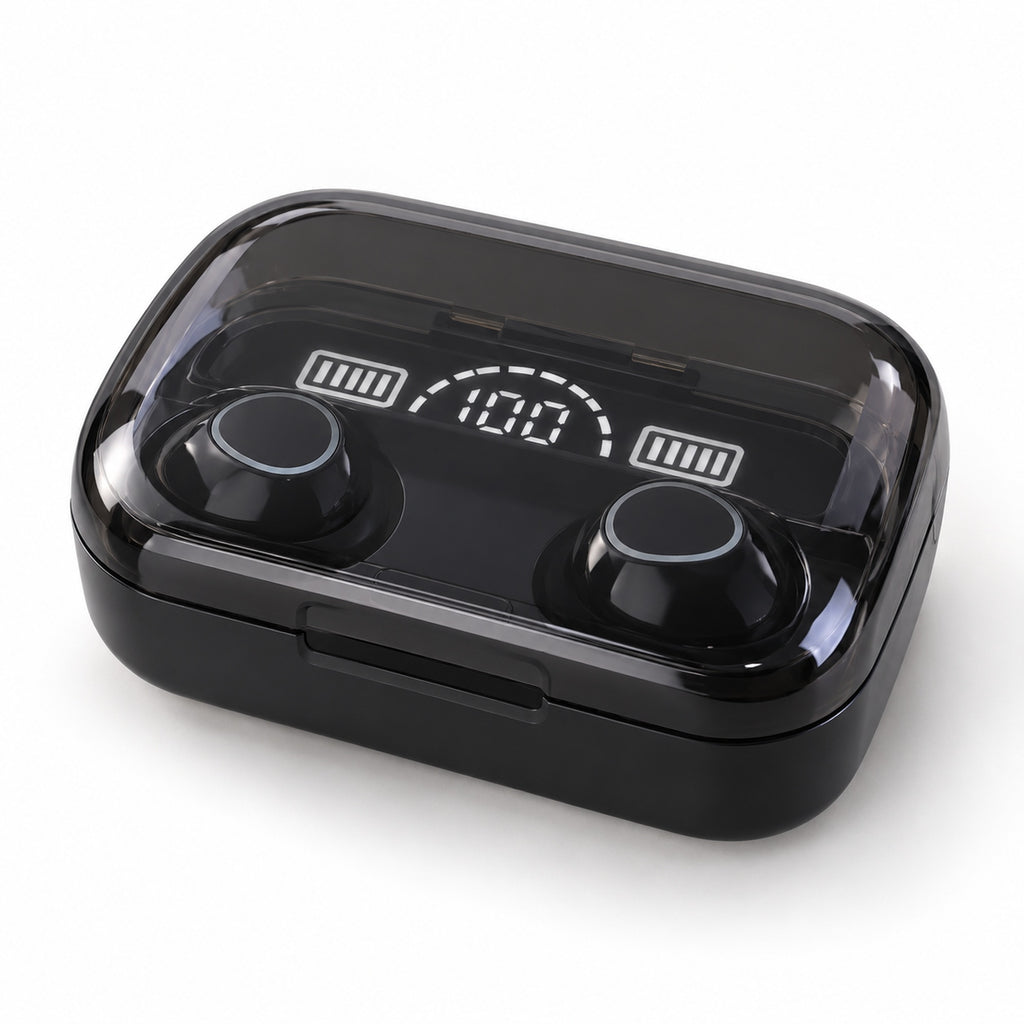 Căști Bluetooth M10 negre, case closed