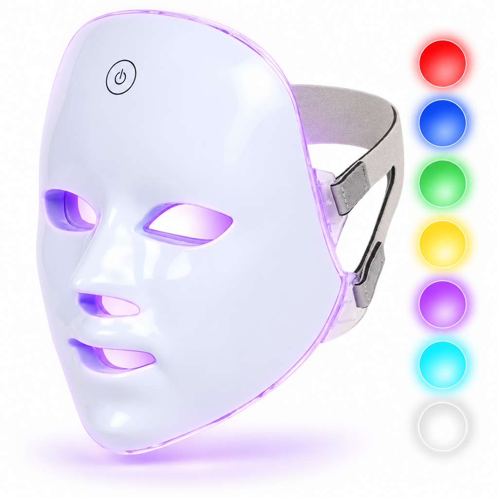 Mască facială LED cu 7 culori de lumină