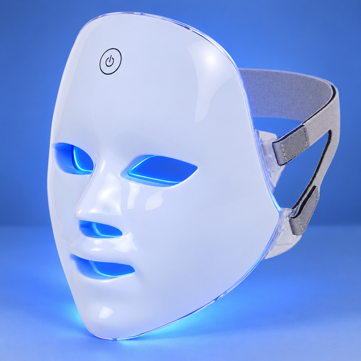 Mască facială LED în modul de lumină albastră