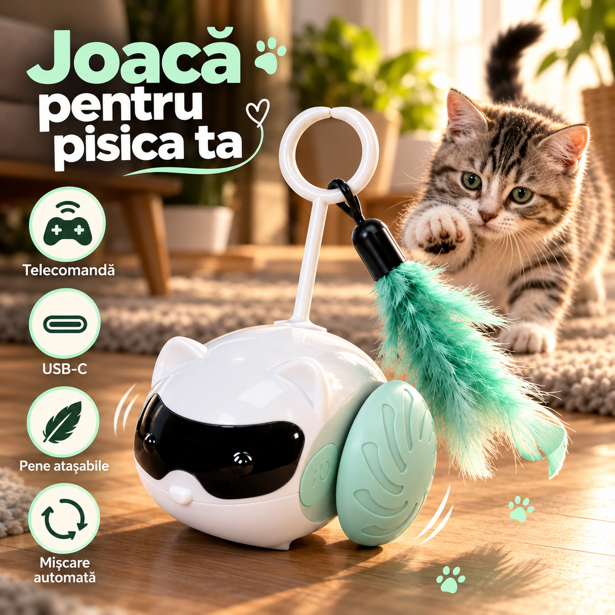 Jucărie interactivă Nedis pentru pisici, 10-showcase