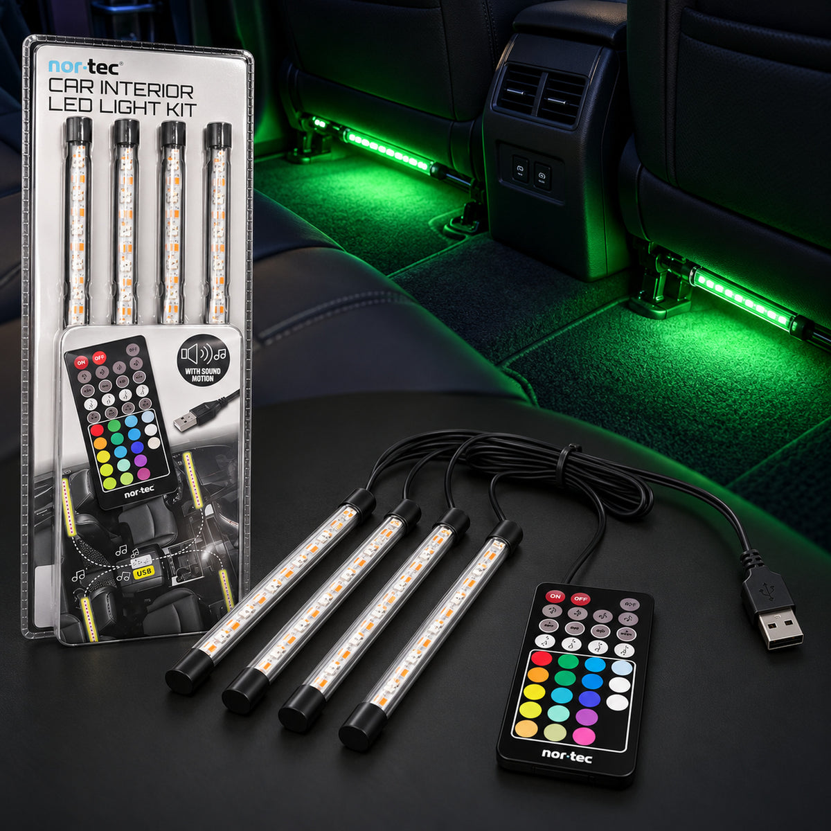Kit lumini LED interior auto Nor-Tec, imagine 7 din 12