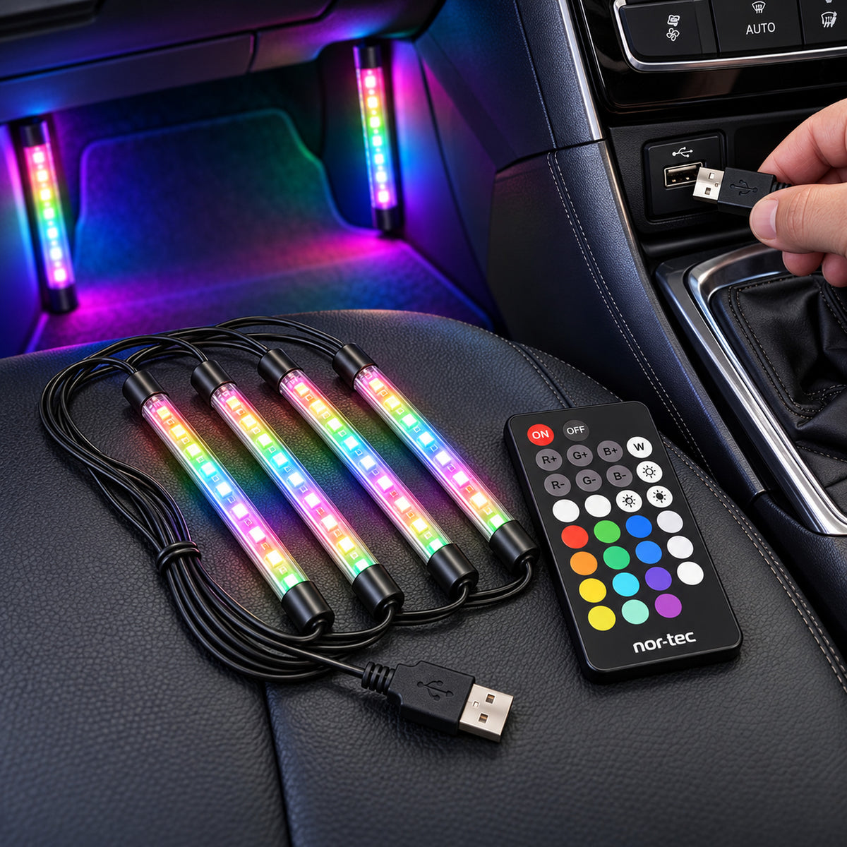 Kit lumini LED interior auto Nor-Tec, imagine 9 din 12