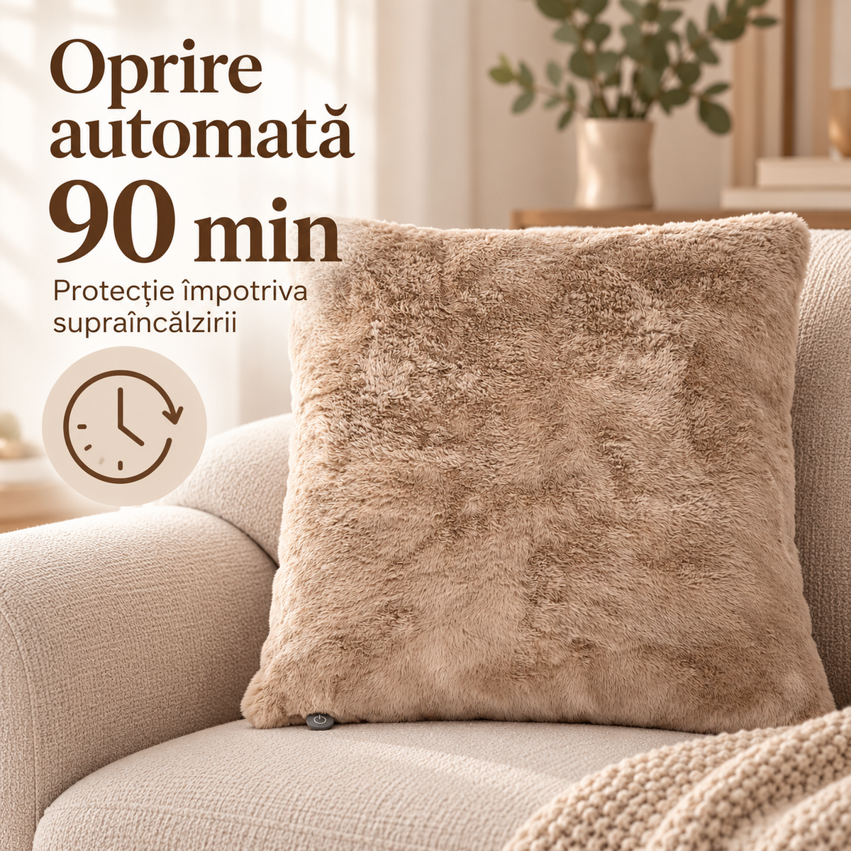 Pernă încălzitoare reîncărcabilă PJØR 55x55 cm – 08-oprire