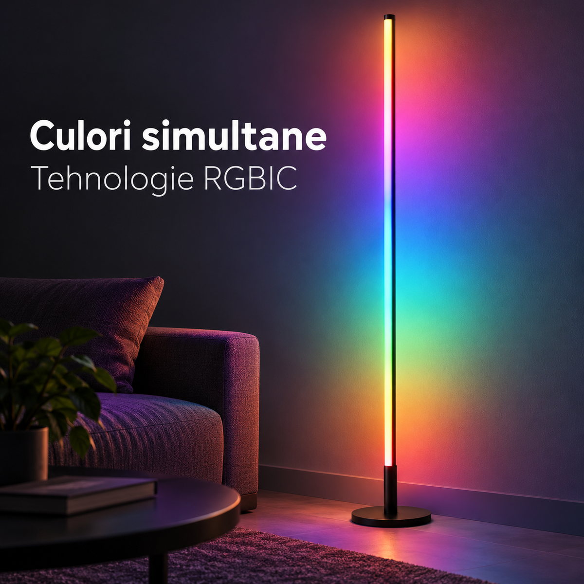 Lampadar Philips RGBIC 142 cm – RGBIC