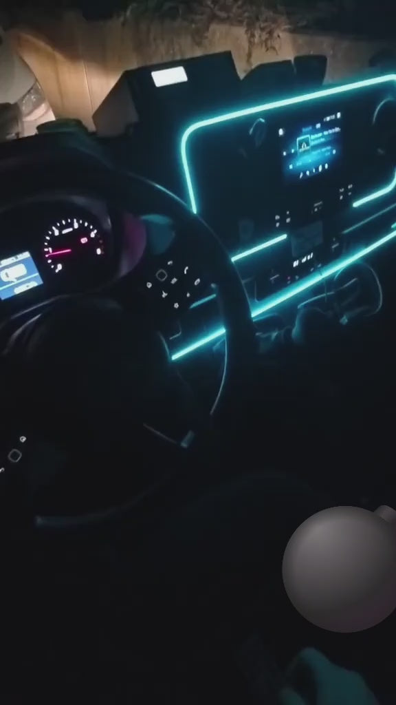 Bandă LED RGB pentru Bord Auto 2 x 2 m cu Telecomandă, 20 Moduri și Sincronizare cu Muzica