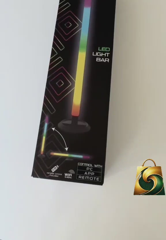 💡 Bară Luminoasă LED RGB Battletron 41cm cu Telecomandă, Aplicație și Razer Chroma