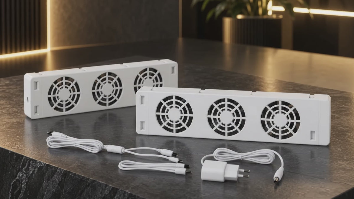 🌡️ Ventilator Calorifer Magnetic – Tuning Calorifer, Set 2 Bucăți 5W, Încălzire Mai Rapidă