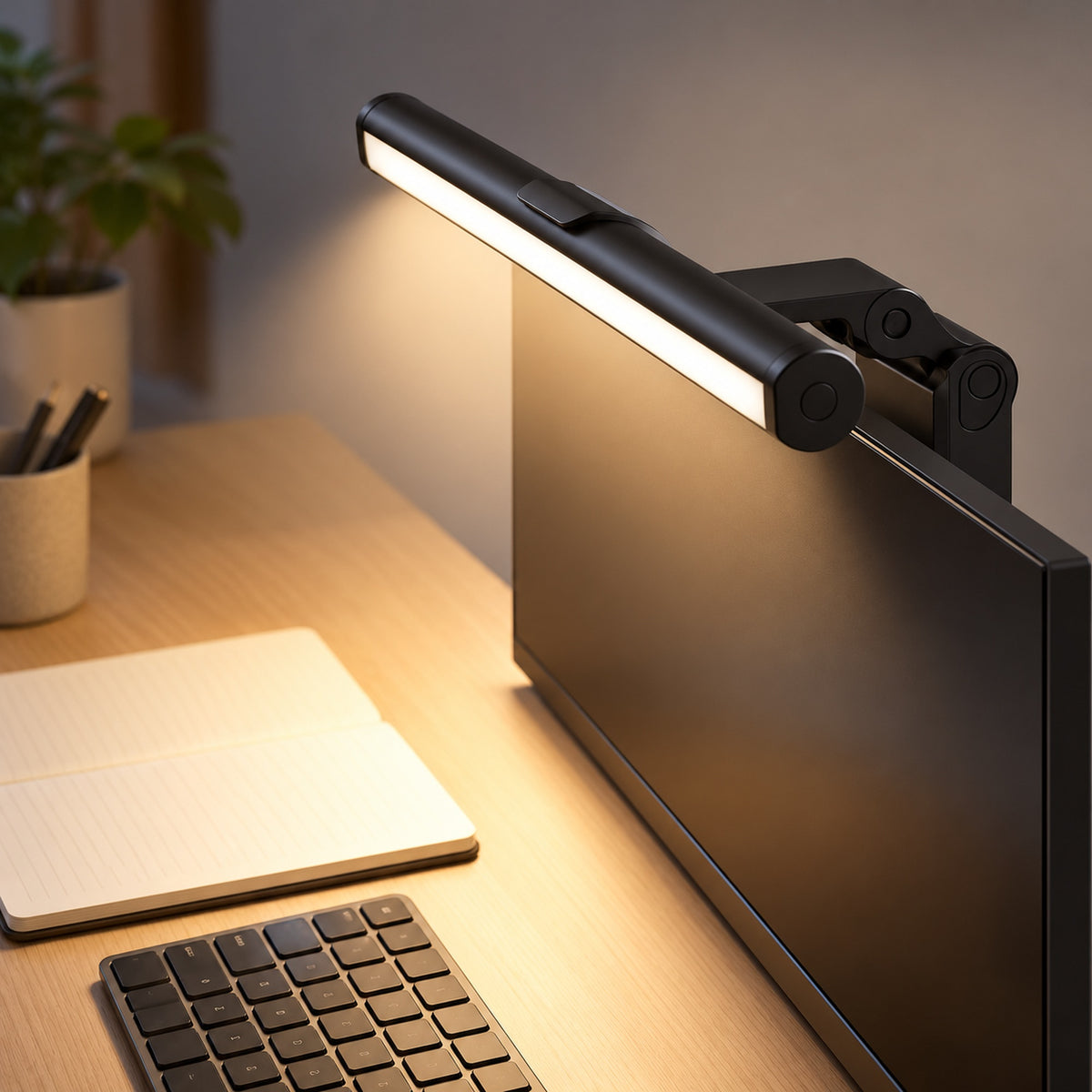 Imagine de prezentare: 🖥️ Lampă Monitor S-Eye Screen Bar LED 30cm – 130lm, 3 Moduri, Dimmabilă, USB-A, Negru