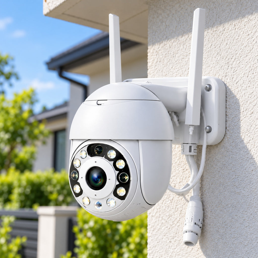 Imagine de prezentare 1: 📷 Cameră WiFi Smart S-Eye 5MP PTZ – Exterior IP66, Infraroșu, Detectie PIR, Vizualizare Remotă