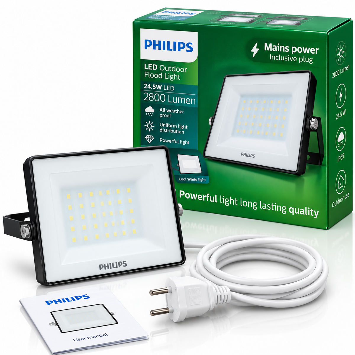Proiector LED Philips 24,5W 2800 lm 4000K IP65 pentru exterior
