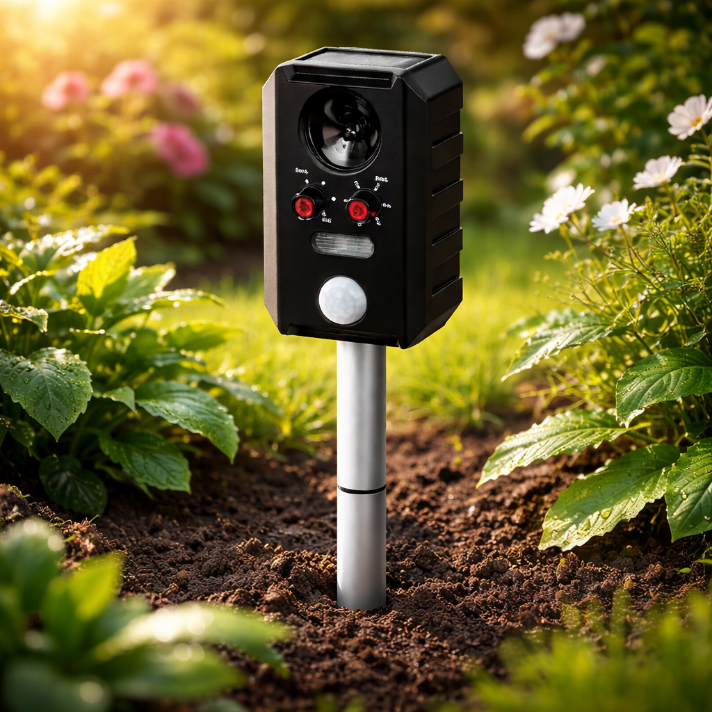🌿 Aparat Solar Anti-Dăunători cu Ultrasunete S-Eye — Protecție 360° pentru Grădina Ta
