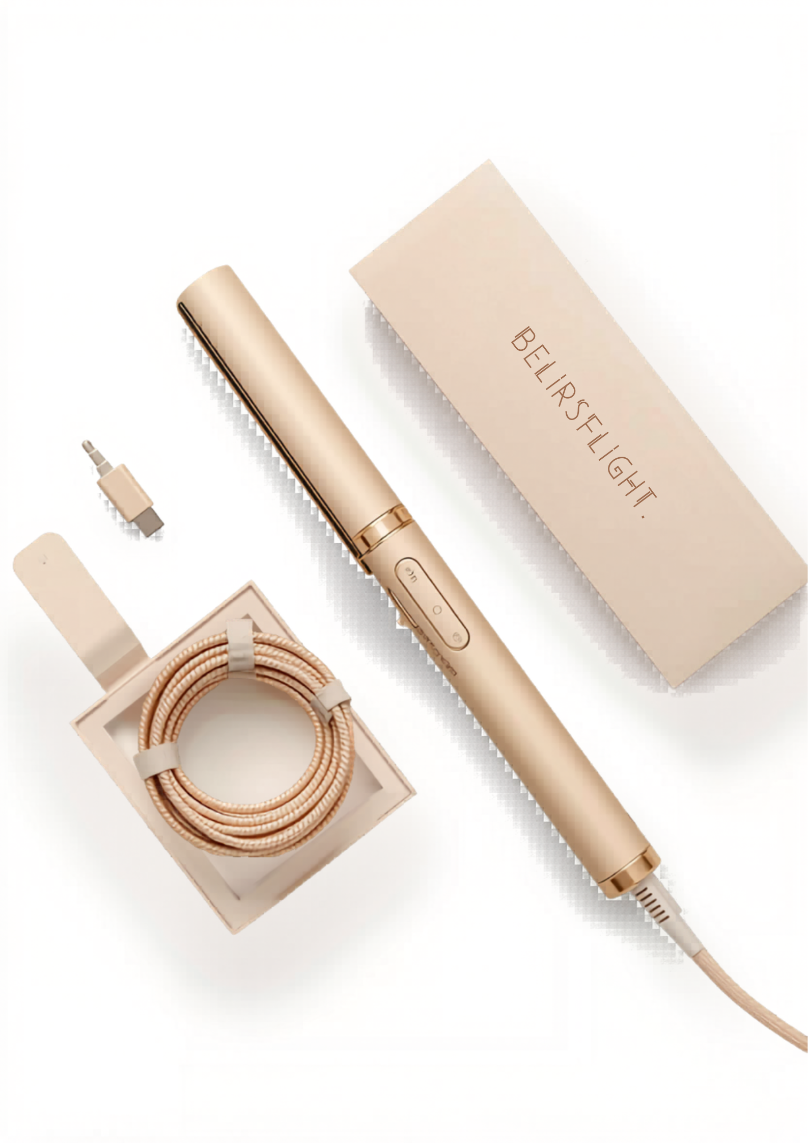 💇‍♀️ Placă de Îndreptat Păr Cosmopolitan Rechargeable – Fără Fir, Ceramică, 3 Trepte, USB-C, 20 min