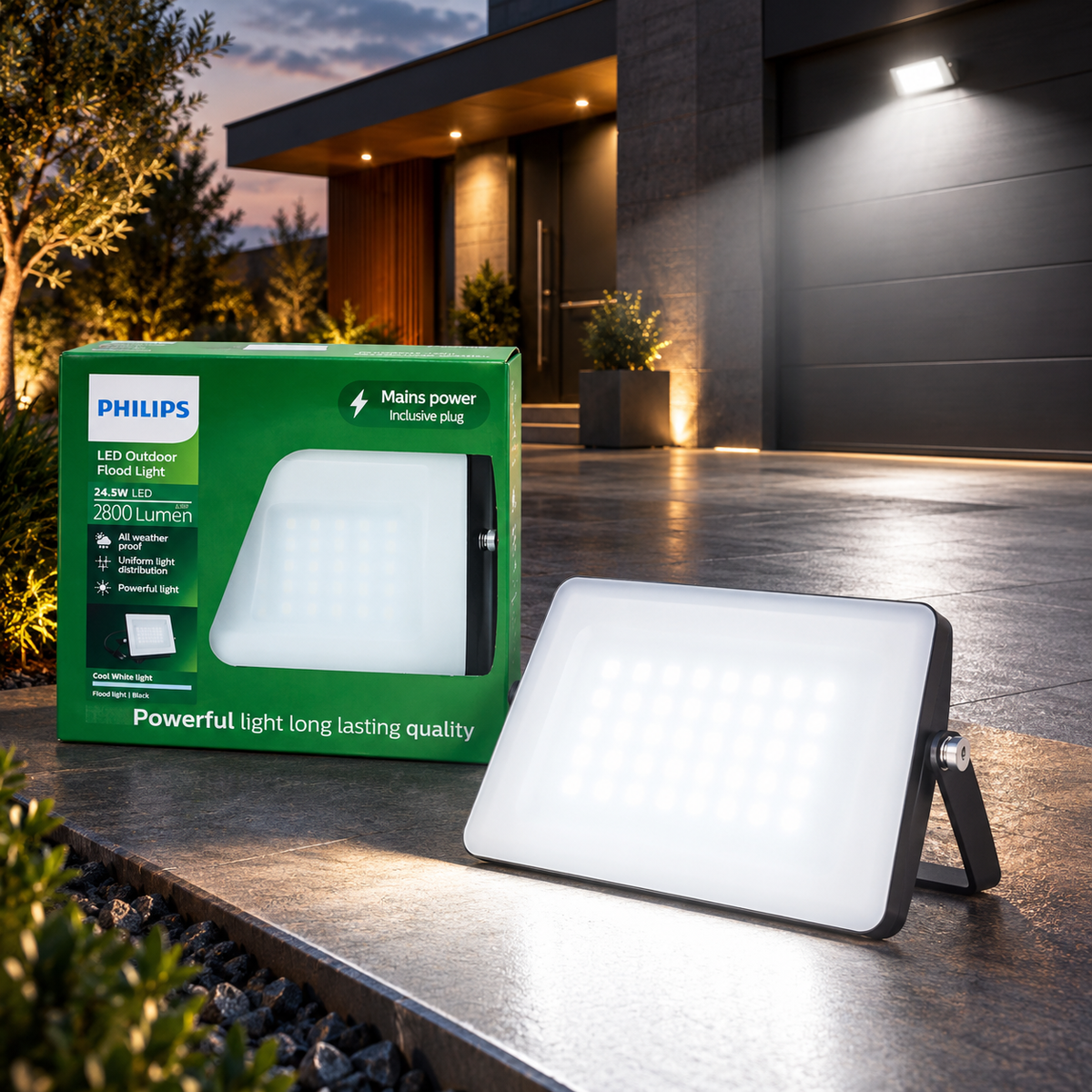 Proiector LED Philips 24,5W 2800 lm pentru exterior