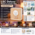 Aparat Zgomot Alb Deluxa cu 7 Sunete de Relaxare, 7 Carduri și Timer USB-C – imaginea 1