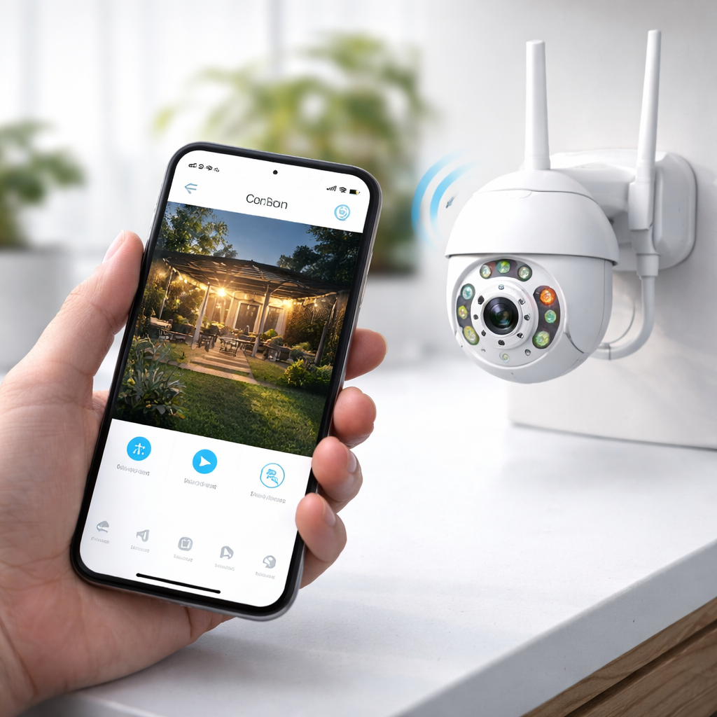 Camera WiFi Smart S-Eye 5MP, PTZ, Exterior IP66, Infrarosu, Detectie PIR, Vizualizare Remota