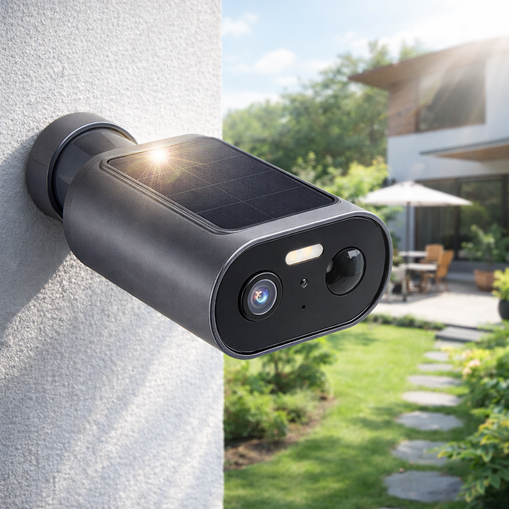 Camera Supraveghere Exterior Solara S-Eye WiFi 1080P, IP65, Detectare Miscare, Alarma 90dB, Night Vision 8m, Audio Bidirectional, MicroSD 128GB