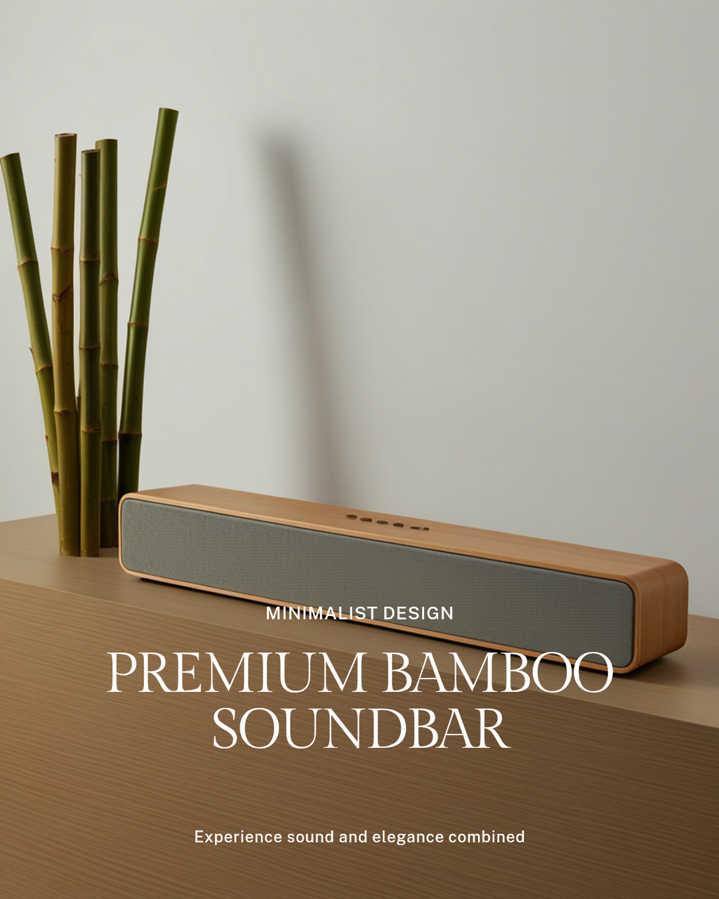 🔊 Soundbar din Lemn Roseland RS-620 Bluetooth 5.4 TWS 20W cu Montare pe Perete